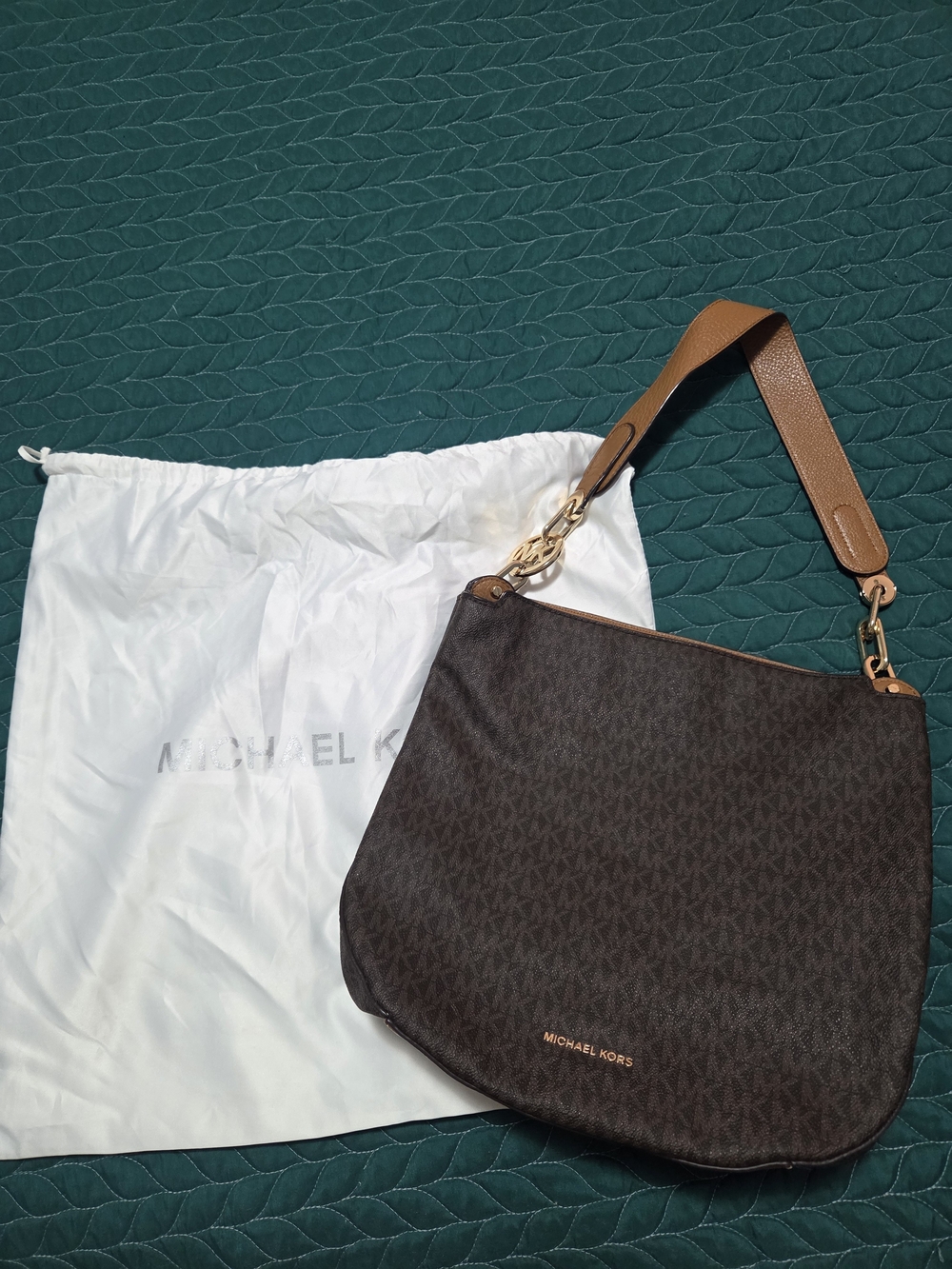 Michael Kors Brown Signature Canvas Shoulder Bag